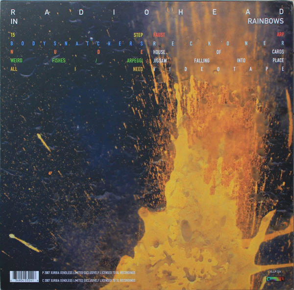 RADIOHEAD, In Rainbows (XL; XLLP 324, UK 2007, Heavy Card Sleeve, Inner, 180 Gram Vinyl, A1/B3 - 3rd Repress in 2007) LP VG+/VG+ - Image 2