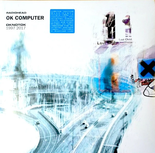 RADIOHEAD, OK Computer OKNOTOK 1997 - 2017 (XL; XLLP868X, UK 2017 Reissue, Gatefold, 3 Inners, Limited 180 Gram Blue Opaque Vinyl) 3xLP VG+/EX