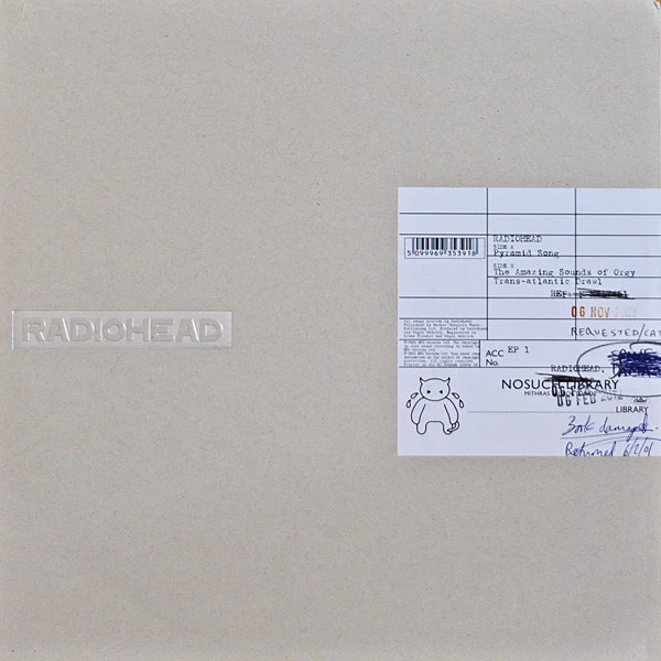 RADIOHEAD, Pyramid Song (Capitol Records ; 509996 93539 18, Europe 2009, Textured, Embossed Sleeve With Silver Ink And Pasted On Print) 12" EP EX/VG - Image 2