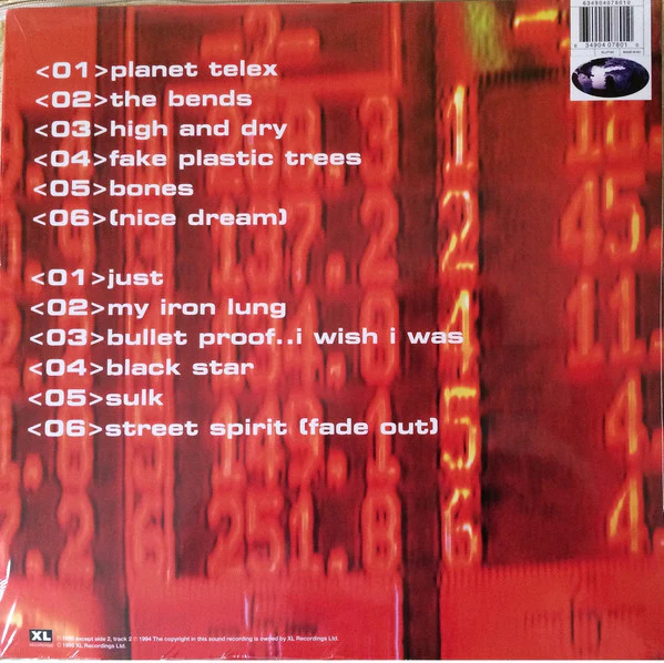 RADIOHEAD, The Bends (XL Recordings; XLLP780, Europe 2016 Reissue, Inner) LP VG+/EX - Image 2