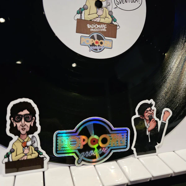 RADIOMARC, Popcorn 002 (Popcorn groove ; PG002, Italy 2024, 3 Stickers), SALE - Up to 50% Off the Original Price 12" /EX - Image 3