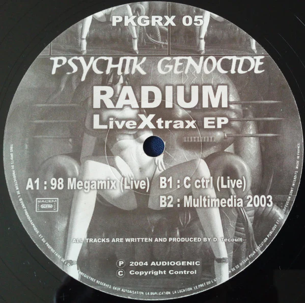 RADIUM, LiveXtrax EP (Psychik Genocide; PKGRX 05, France 2004) 12" VG/VG - Image 3