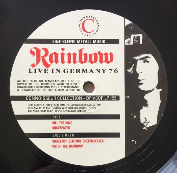 RAINBOW, Live In Germany 1976 (Connoisseur Collection; DP VSOP LP 155, UK 1990, Booklet, Limited Edition) 2xLP VG/VG+ - Image 3