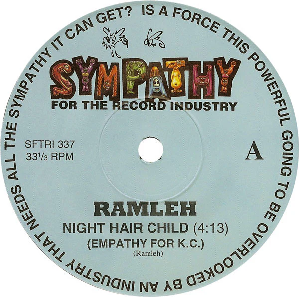 RAMLEH, Night Hair Child (Sympathy For The Record Industry; SFTRI 337, US 1995, Foldover Card Picture Sleeve) 7" VG+/VG+ - Image 3
