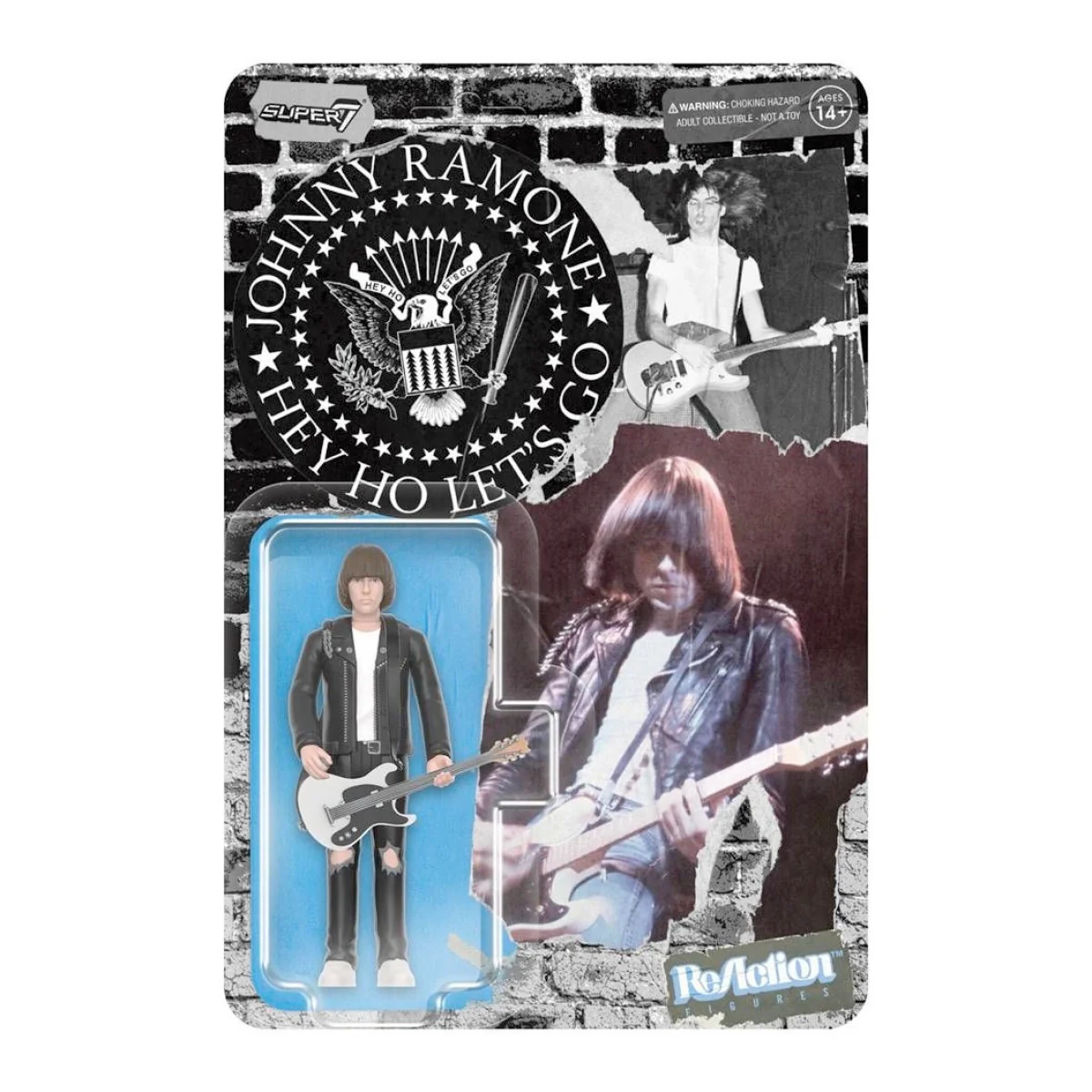 RAMONES, Johnny Ramone Reaction Figure (Super 7; , US 2023) Accessories NEW/NEW