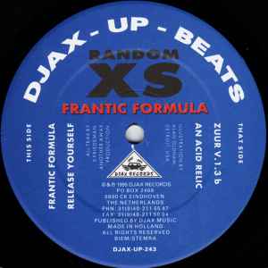 RANDOM XS, Frantic Formula (Djax-Up-Beats; DJAX-UP-243, Netherlands 1995) 12" /VG+