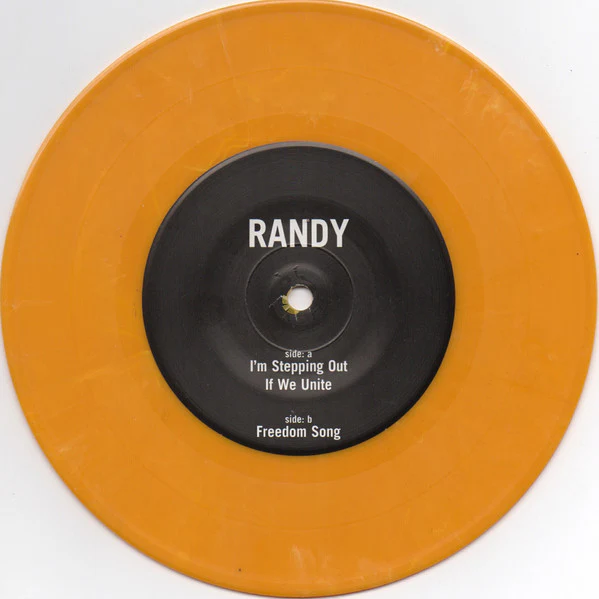 RANDY, I'm Stepping Out / If We Unite / Freedom Song (Fat Wreck Chords ; FAT204-7, US 2001, Picture Sleeve, Yellow Marbled Vinyl, Fat Club Release), SALE - Up to 50% Off the Original Price 7" VG+/EX - Image 3