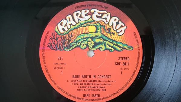RARE EARTH, Rare Earth In Concert (Rare Earth; SRESP 301, UK 1972, Textured Sleeve) 2xLP VG/VG+ - Image 3