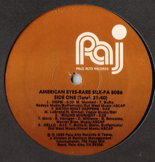 RARE SILK, American Eyes (Palo Alto Records; PA 8086, US 1985) LP VG/VG+ - Image 3