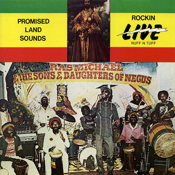 RAS MICHAEL & THE SONS & DAUGHTERS OF NEGUS, Promised Land Sounds - Rockin' Live Ruff N Tuff (Lion's Gate Records; LGR 1201, Canada 1980) LP VG/VG