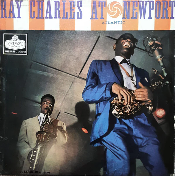 RAY CHARLES, Ray Charles At Newport (London Records; LTZ-K 15149, UK , Laminated Front Sleeve, Mono) LP VG/VG