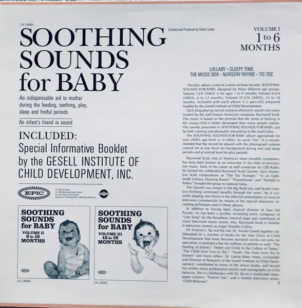 RAYMOND SCOTT, Soothing Sounds For Baby Volume I (1-6 Months) (Basta  ; 30-9035-1, Netherlands 1999 Reissue, Missing the booklet) LP VG+/VG+ - Image 2
