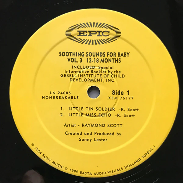 RAYMOND SCOTT, Soothing Sounds For Baby Volume III (12-18 Months) (Basta ; 30-9035-1, Netherlands 1999 Reissue, Missing the booklet) LP VG+/VG+ - Image 3