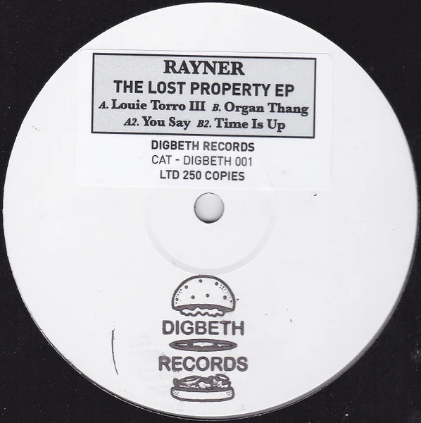 RAYNER, The Lost Property EP (Digbeth Records; DIGBETH 001, UK 2019, Stamped and Stickered White Label) 12" EP /G+ - Image 2