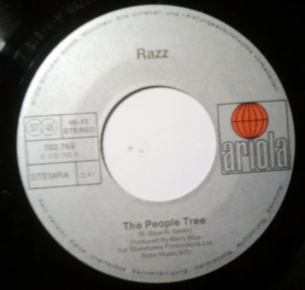 RAZZ, The People Tree / Snowbird City (Ariola; 102.765, Netherlands 1981, Picture Sleeve), SALE - Up to 50% Off the Original Price  7" EX/EX - Image 3