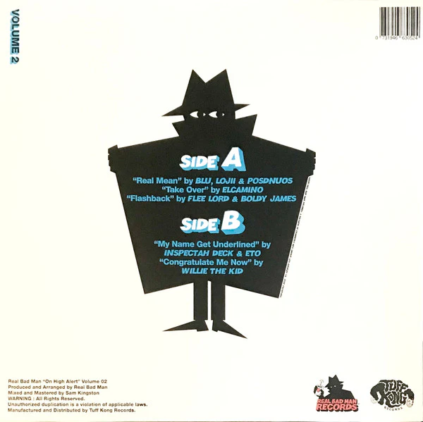 REAL BAD MAN, On High Alert Volume 2 (Real Bad Man Records; RBM-006, Europe 2020) LP VG+/VG+ - Image 2