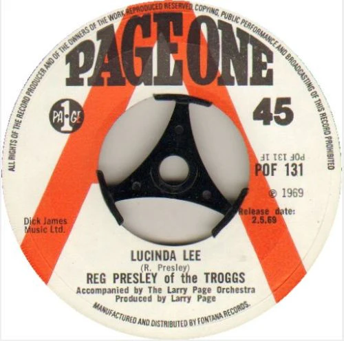REG PRESLEY, Lucinda Lee/Wichita Lineman (Page One; POF 131, UK 1969, Promo) 7" /VG+