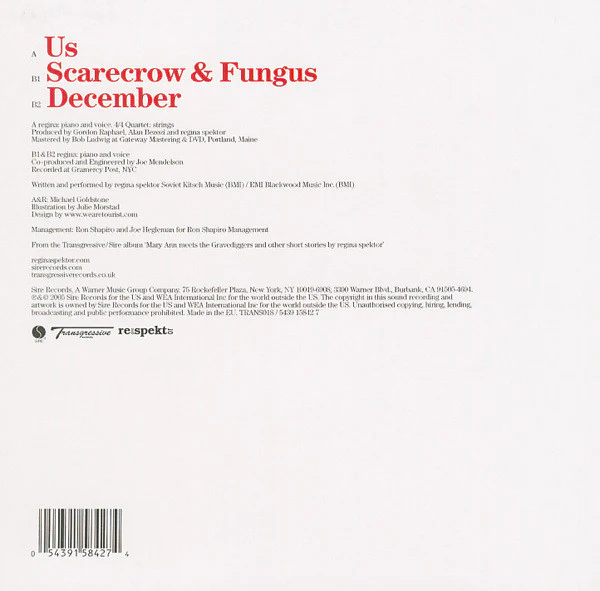 REGINA SPEKTOR, Us (Transgressive; TRANS018, UK 2006, Picture Sleeve), SALE - Up to 50% Off the Original Price  7" VG+/EX - Image 2