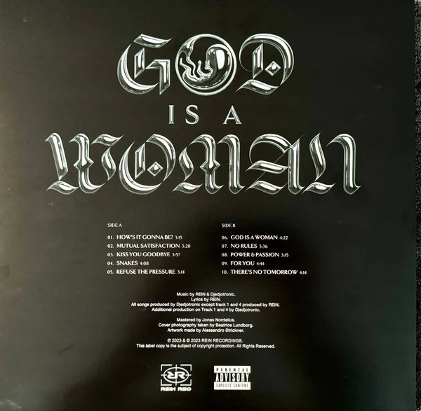 REIN, God Is A Woman (Rein Records; none, Sweden 2023) LP VG+/VG+ - Image 2