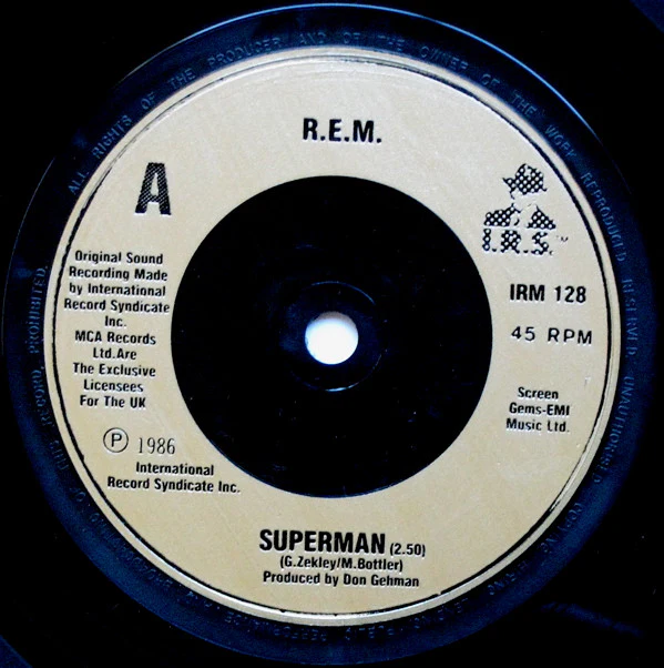 R.E.M., Superman (I.R.S. Records ; IRM 128, UK 1986, Picture Sleeve) 7" VG/VG - Image 3