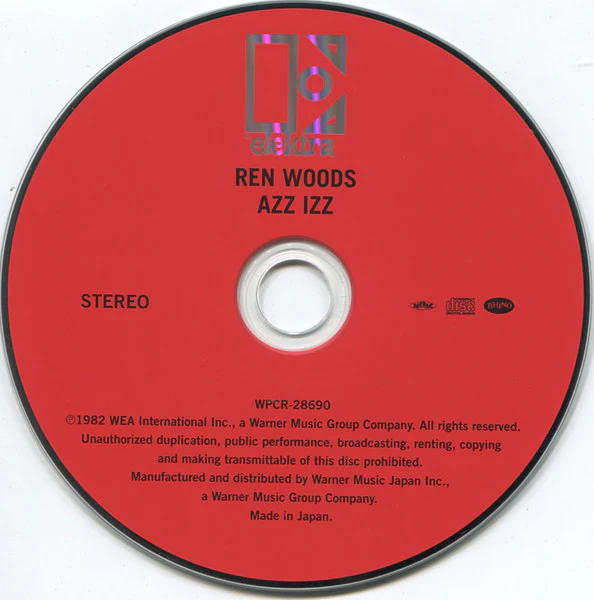REN WOODS, Azz Izz (Elektra; WPCR-28690, Japan 2015 Reissue, With Obi, Limited Edition) CD EX/EX - Image 3