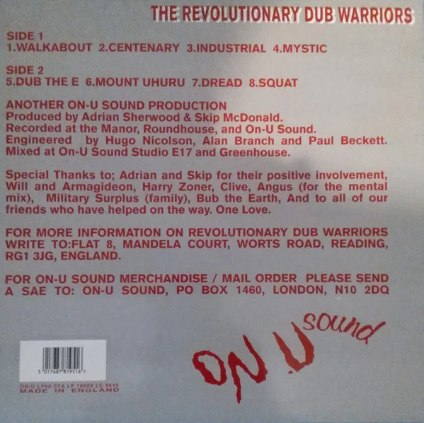 REVOLUTIONARY DUB WARRIORS, Reaction Dub Part 1: Deliverance (On-U Sound; ON-U LP 68, UK 1994, Picture Sleeve) LP VG/VG - Image 2