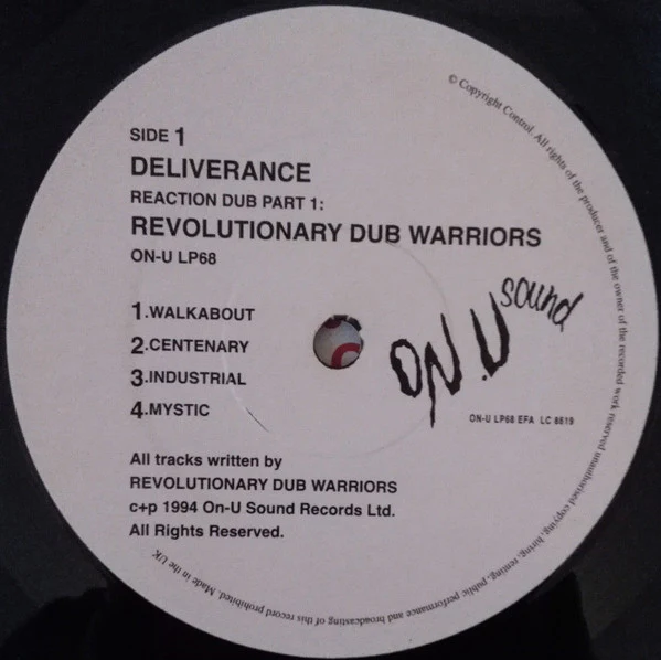 REVOLUTIONARY DUB WARRIORS, Reaction Dub Part 1: Deliverance (On-U Sound; ON-U LP 68, UK 1994, Picture Sleeve) LP VG/VG - Image 3