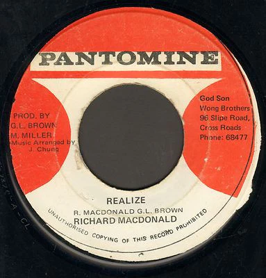 RICHARD MCDONALD, Realize (Pantomine; , Jamaica 1972) 7" /G