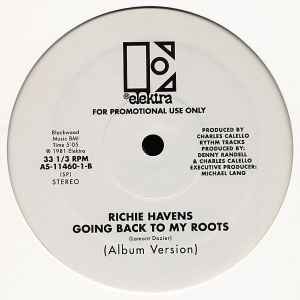 RICHIE HAVENS, Going Back To My Roots (Club Mix-Re-Edit By Mr. K) (Elektra; AS-11460-1, US 2005, Promo, Plain Sleeve, Unofficial Release) 12" /VG - Image 2