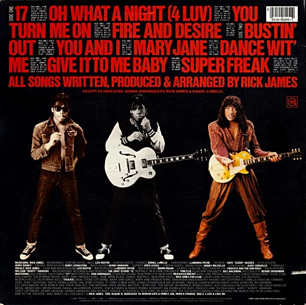 RICK JAMES, Reflections (Gordy; 6095GL, US 1984, Embossed Sleeve, Poster) LP VG+/VG+ - Image 2