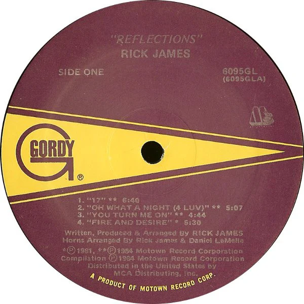 RICK JAMES, Reflections (Gordy; 6095GL, US 1984, Embossed Sleeve, Poster) LP VG+/VG+ - Image 3