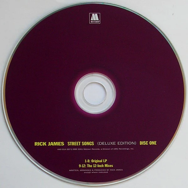 RICK JAMES, Street Songs (Motown; 440 014 696-2, US 2001 Reissue, Digipak, Deluxe Edition Remastered) 2xCD VG+/VG+ - Image 3
