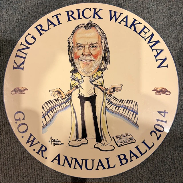 RICK WAKEMAN, The Six Wives of Henry VIII (A&M; 5356248, Europe 2014 Reissue, Gatefold, With Two G.O.W.R. Circular Plaques, Signed By Rick In Marker Pen on Front Sleeve) LP EX/EX - Image 2
