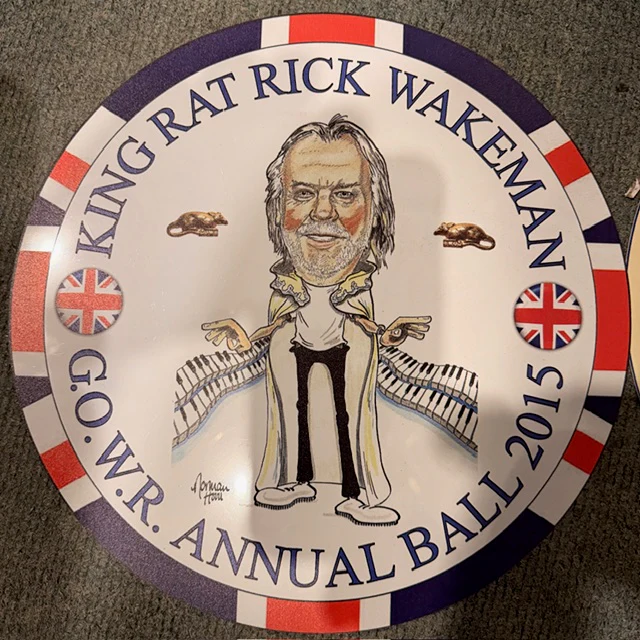 RICK WAKEMAN, The Six Wives of Henry VIII (A&M; 5356248, Europe 2014 Reissue, Gatefold, With Two G.O.W.R. Circular Plaques, Signed By Rick In Marker Pen on Front Sleeve) LP EX/EX - Image 3
