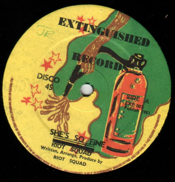 RIOT SQUAD, She's So Fine / Running (Extinguished Records ; EXT 003, UK 1981) 12" /G+
