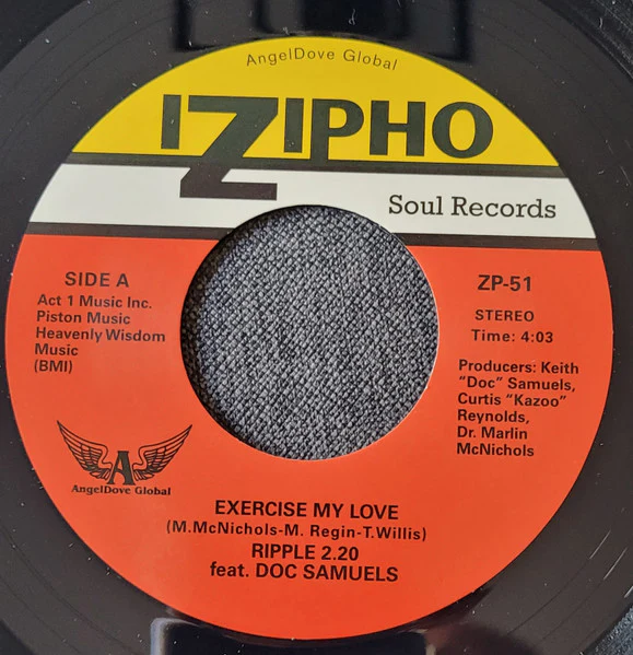 RIPPLE, Exercise My Love (Izipho Soul; ZP-51, UK 2020) 7" /VG+