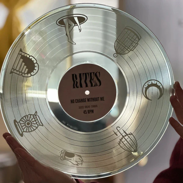 RITES, No Change Without Me (Shield Recordings; SLD133, Netherlands 2023, Insert, Poster, 2 Stickers, Coke Bottle Clear Single Sided vinyl with screened B-side, Ltd to 250), SALE - Up to 50% 12" EP VG+/VG+ - Image 2