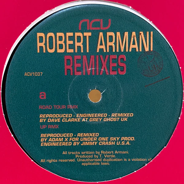 ROBERT ARMANI, Remixes (ACV; ACV 1037, Italy 1994, Die Cut Company Sleeve, Repress) 12" G+/G+