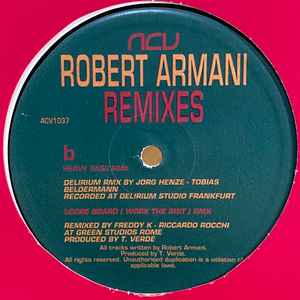 ROBERT ARMANI, Remixes (ACV; ACV 1037, Italy 1994, Die Cut Company Sleeve, Repress) 12" G+/G+ - Image 2