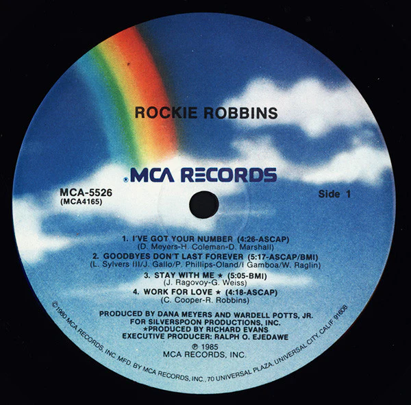 ROCKIE ROBBINS, Rockie Robbins (MCA Records; MCA-5526, US 1985) LP VG/VG - Image 3