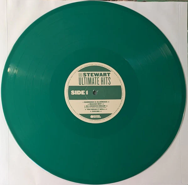 ROD STEWART, Ultimate Hits (Warner Records; RCVI 727877, Worldwide 2025, Gatefold, Green Vinyl) 2xLP VG+/EX - Image 3