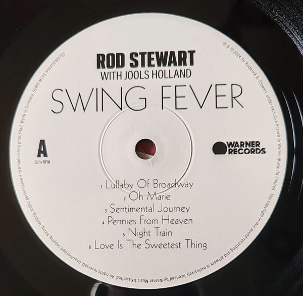 ROD STEWART WITH JOOLS HOLLAND.E.M., Swing Fever (Warner Records ; 5054197801723, Worldwide 2024, Inner) LP VG/VG+ - Image 3