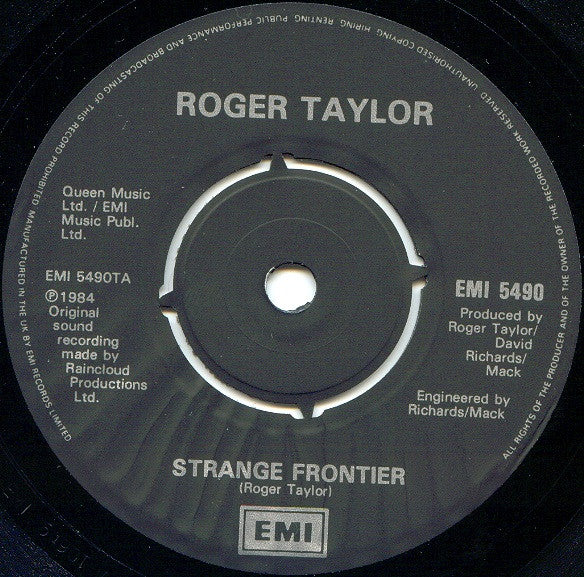 ROGER TAYLOR, Strange Frontier / I Cry For You (EMI; EMI 5490, UK 1984, Picture Sleeve) 7" VG/VG+ - Image 3