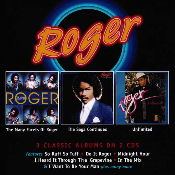 ROGER, The Many Facets Of Roger / The Saga Continues / Unlimited (Robinsongs; WROBIN19CDD, UK 2017) 2xCD VG+/VG+