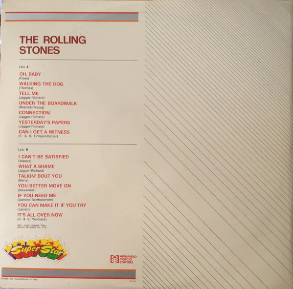 ROLLING STONES, Rolling Stones (Armando Curcio Editore; SU-1016, Italy 1982, Gatefold, Stapled In Booklet) LP VG/VG - Image 2