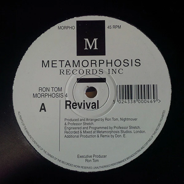 RON TOM, Revival (Metamorphosis Records Inc; MORPHOSIS 4, UK 1995, Plain Sleeve) 12" /G+