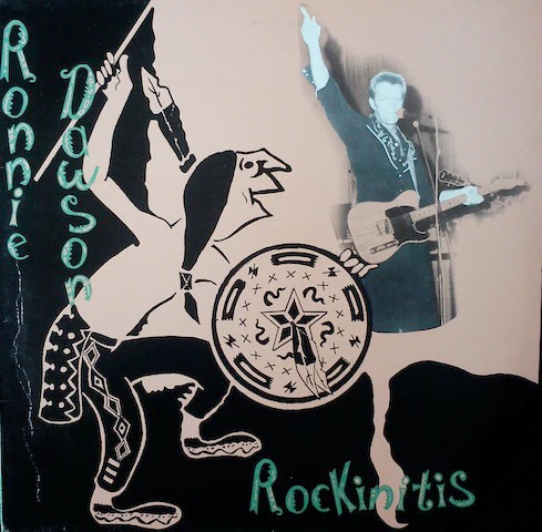 RONNIE DAWSON, Rockinitis (No Hit Records; No Hit 004, UK 1989, White Label, Boz Boorer) LP VG+/VG