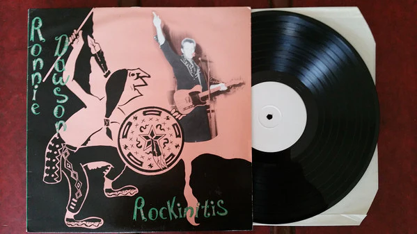 RONNIE DAWSON, Rockinitis (No Hit Records; No Hit 004, UK 1989, White Label, Boz Boorer) LP VG+/VG - Image 3