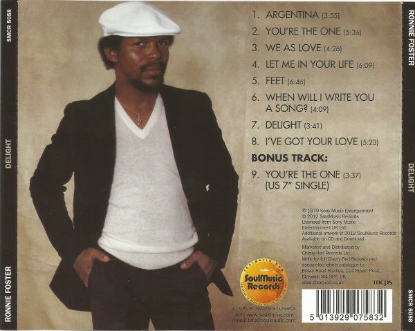 RONNIE FOSTER, Delight (SoulMusic Records ; SMCR 5058, UK 2012) CD EX/EX - Image 2