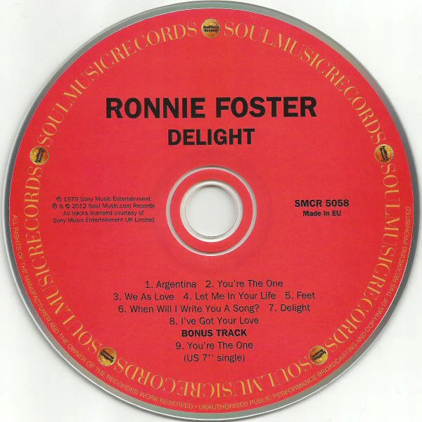 RONNIE FOSTER, Delight (SoulMusic Records ; SMCR 5058, UK 2012) CD EX/EX - Image 3